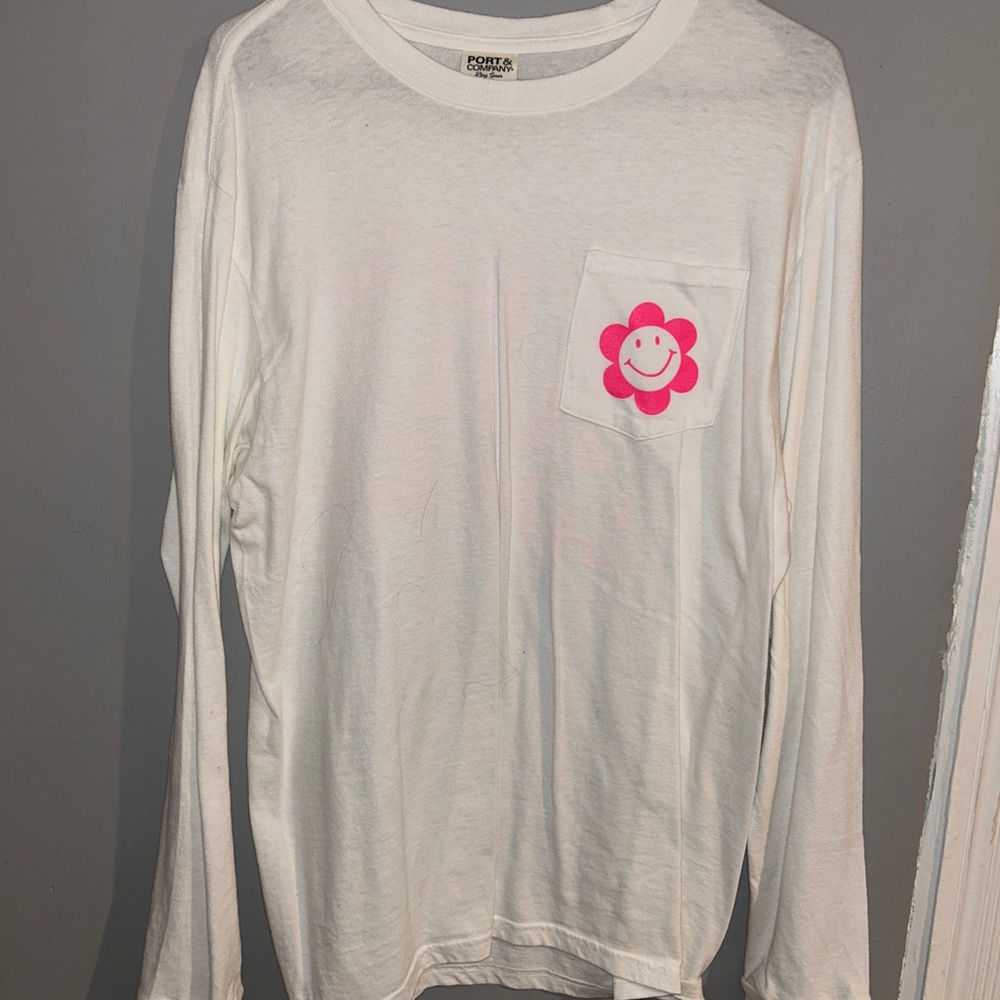 white and pink “You are Loved” long sleeve